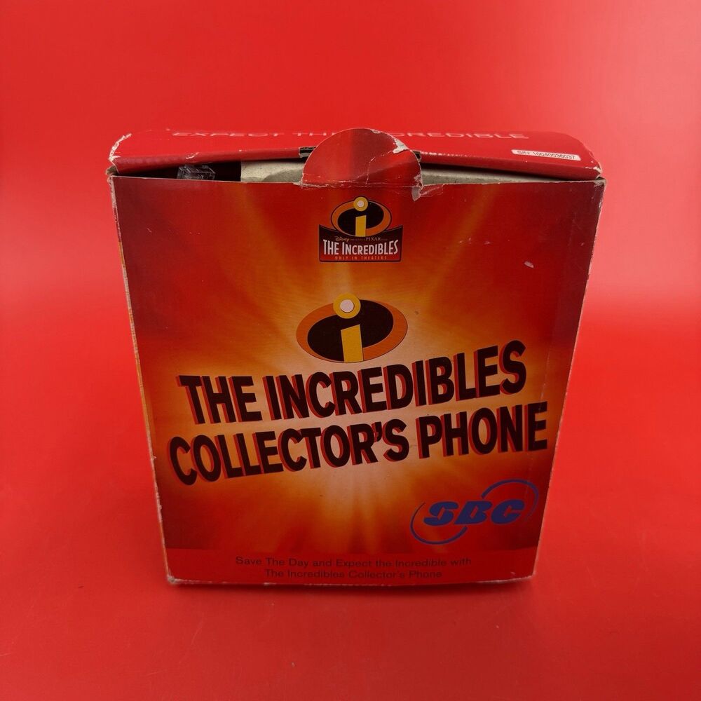 Disney Pixar The Incredibles Red Landline Corded Telephone Collector’s Phone